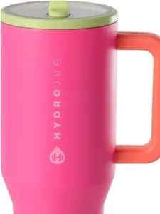 Modern 40 oz Tumbler with Handle & Simple Flip Straw - Car Cup Holder Friendly, Leak Resistant Water Bottle - Reusable Insulated Stainless Steel & Rubber Base