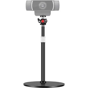 Webcam Tripod Stand for Desk: Webcam Stand for  Brio | C920 | C922 | C615 | C930e - Height & Angle Adjustable Desktop Tripod for Light & 1/4" Thread for Live Streaming | Video Calling