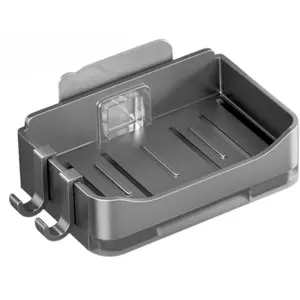 Wall-Mounted Soap Holder, No Drilling Needed, Dual-Layer Bathroom Shower Rack, Waterproof, Space-Saving, Kitchen Sink Organizer