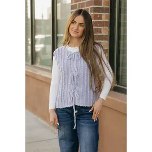 Lilla Sweater Vest-Periwinkle