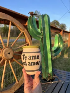 Cantaritos de frases/ Clay Mug/ Clay Cups/ Jarritos Mexicanos/ Tazas Artesanales/ Artesanias Mexicanas Ceramic Traditional