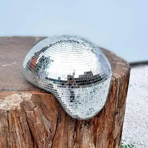 Disco Melt Ball Mirror Reflective Sculpture, Multi-Faceted Dynamic Light Spot Art Decor, Unique Living Room Table Ornament