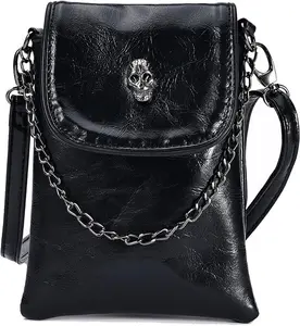 Small Crossbody Bags for Women Gothic Phone Purse with Crossbody Strap Goth Bag Skull Bags