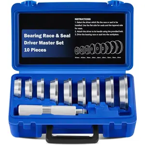 Bearing Press Kit, 10pc Bearing Race and Seal Driver Set with Seal Driver and 9 Bearing Adapters, Seal Installer Bearing Driver Kit for Bearing Installation