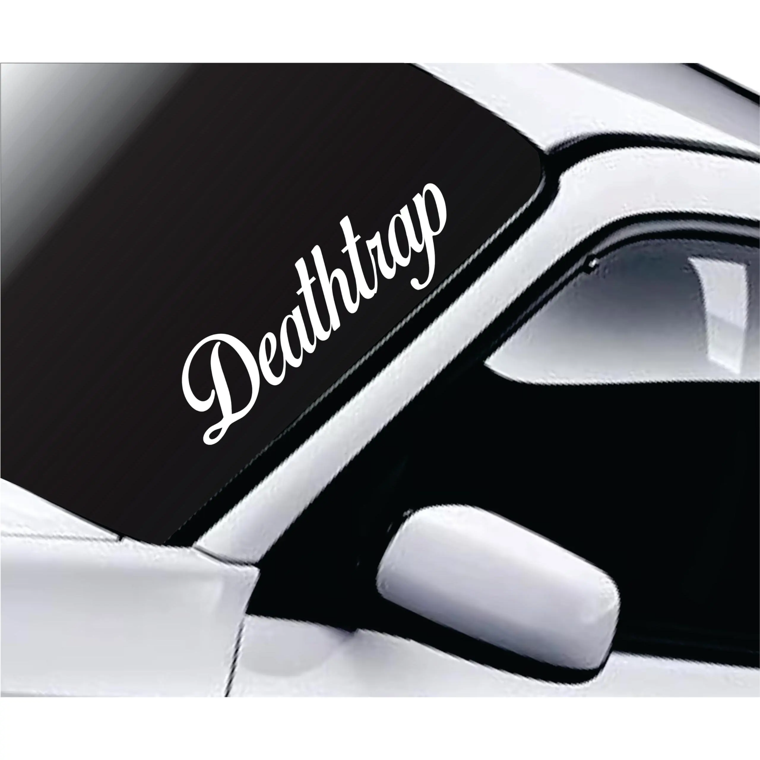 Dabbledown Deathtrap dd101 Car Truck Window Windshield Lettering Quote Decal Sticker Decals Stickers JDM Automobile