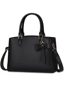 Women's Fashionable Bow Decorated Handbag, Casual Solid Color Shoulder Bag for Work & Travel, Trendy All-match Commuter Bag for Daily Used, Casual Handbag Satchel, Fashion Elegant Handbag