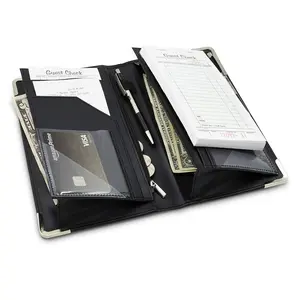 Premium Server Book Newly Improved Bulk Pockets Stronger Magnets 2 Pen Holders Zipper Pocket Firm Writing Surface