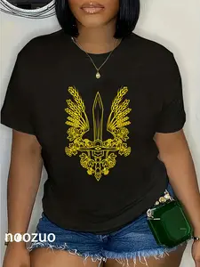 100% Cotton Ukraine Stylized Yellow Coat of Arms - Ukrainian Pride T-Shirt