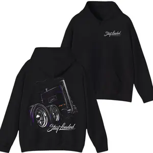 "Stay Loaded" neon-colored truck hooded sweatshirt - a popular truck and motorcycle pattern hoodie, a fashionable fall/winter street sportswear, suitable for both men and women for a comfortable casual party outfit, bold retro-style clothing