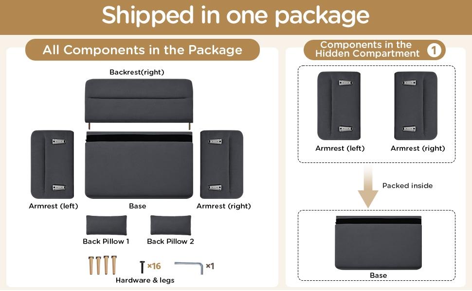 Yaheetech 46.5" W Small Fabric Loveseat Sofa with Lumbar Pillows, Solid Wood Legs, Mid Century Modern 2 Seater Sofa Couch for Dorm, Office, Bedroom