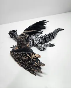 FrogHeaded Dragon 3D Printed Statue - Durable Construction, Ideal for Collectors and Fans