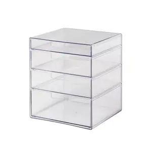 4 Drawer Stackable Countertop Organizer Clear - Arrange your cosmetics and more with this 4-Drawer Stackable Countertop Organizer from that helps you maintain a neat and tidy space.