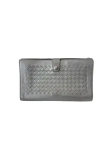 Pre-owned Bottega Veneta leather Clutches & Wristlets Intrecciato Continental Wallet