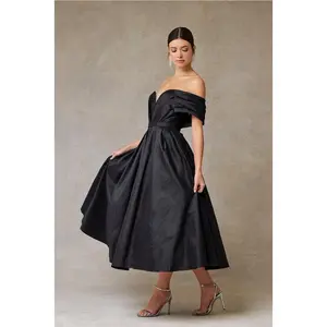 Bicici & Coty MZ5918M - Midi Black Dress