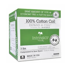 Intrinsics Expand-A-Coil - Reinforced Medical Grade Cotton Coil, 3lbs Space Saver Dressmaking Fabric Accessory, Compostable Hypoallergenic Hair Styling Tool, Hair Styling Tools