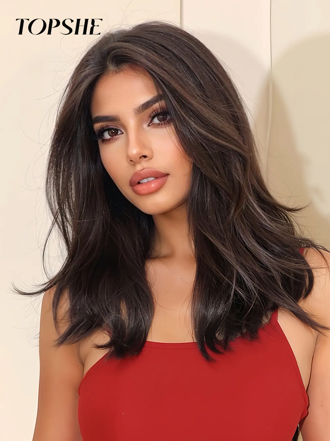 18 Inch 13*6 Lace Front Wig, Glueless Synthetic Wig, Natural Looking Wigs, Natural Heat Resistant Curly Hair for All Seasons, Realistic Daily Wear Curled Wig Without Bangs