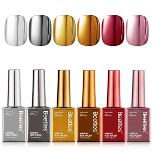 Beetles Mirror Nail Polish Set – Metallic Muse Quick-Drying & High Gloss Nail Lacquer, Long-Lasting Air Dry Home DIY Perfect Nail Art Christmas Gift for Women