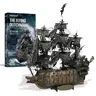Piececool 3D Metal Jigsaw Puzzle, Difficult 3D Build Pirate-Ship Mystery Model Kit for Adults (13+), DIY Metal Craft Hobby for Family Time & House Decoration