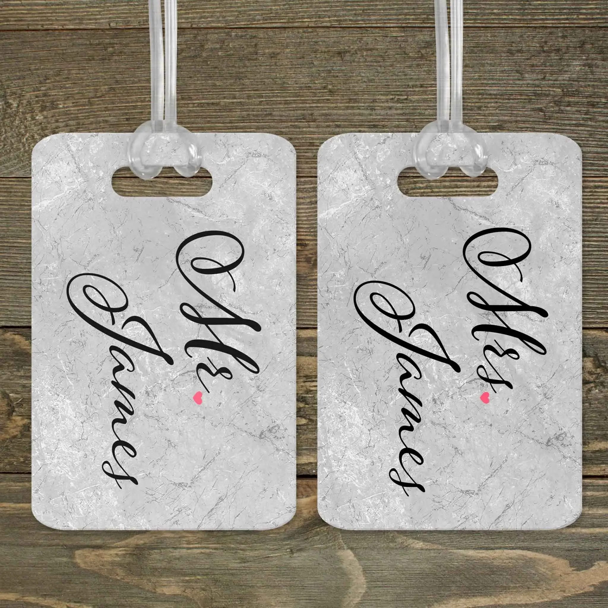 Personalized Luggage Tag | Custom Monogram Bag Tag | Mr. & Mrs.