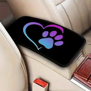 Heart-Shaped Cat Paw Car Armrest Pad, Car Armrest Cushion, Car Armrest Protector, Car Decoration Accessory, 1 Piece