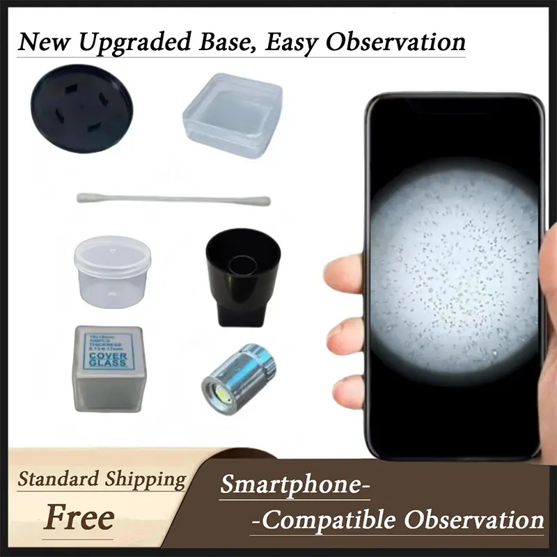 1000X Magnifier Pro, Clear Field of View, Private & Easy to Operate, Disposable Lens with Reusable Base
