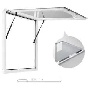 fathersdaygift  VEVOR Concession Window 36x36 in, Aluminum Alloy Frame Service Window for Food Truck, Up to 85 Degrees Stand Serving Window with Awning Door and Drag Hook, Rainwater Resistant for Concession Trailers