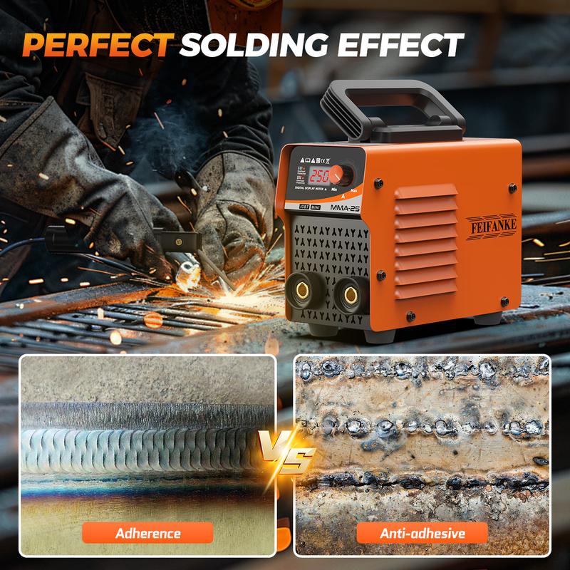 2026 NEW FEIFANKE MMA250A 110v welder machine, Portable MINI IGBT Stick Welding machine, LED Display Digital arc /mma Welder,For home use＆DIY man Gift