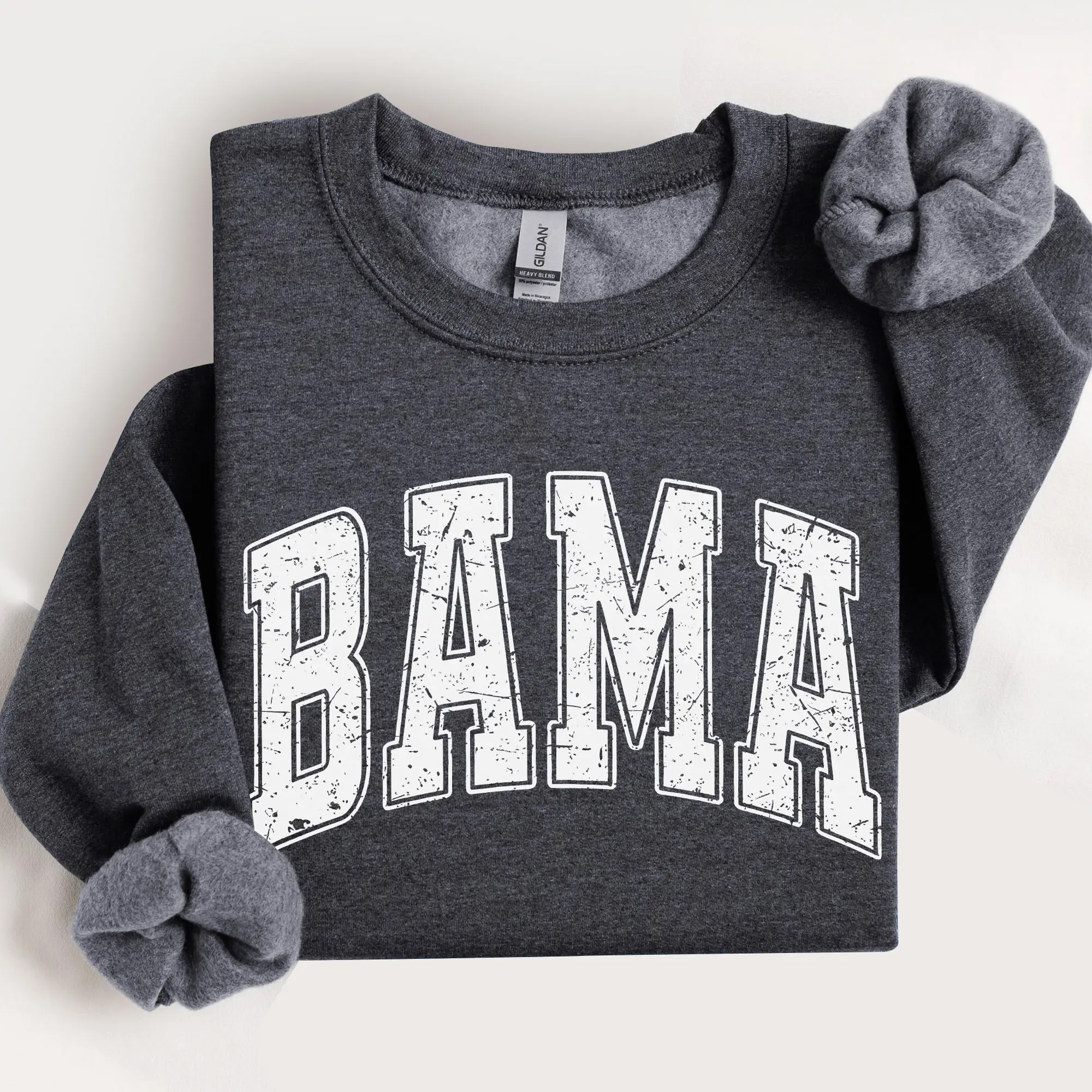 Bama Sweatshirt OG Faded Vintage Aesthetic Varsity Style Crewneck Cute Cozy Retro Style Distressed Bama Crewneck Alabama Sweatshirt