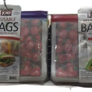Joie Reusable Sandwich Bags for Lunch & Snacks - 2 Pack - Perfect for Sandwiches, Desserts, and More - Keep Items Fresh - Ideal for Work, School, and Picnics Containers Kitchen Utensils