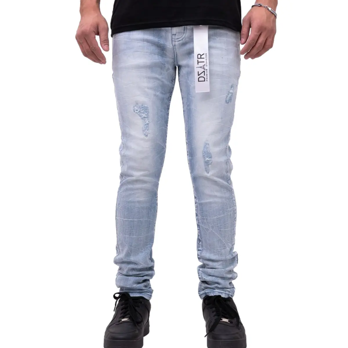 DZATR | CLASSIC ULTRA SKINNY STRETCH DENIM - ICE BLUE