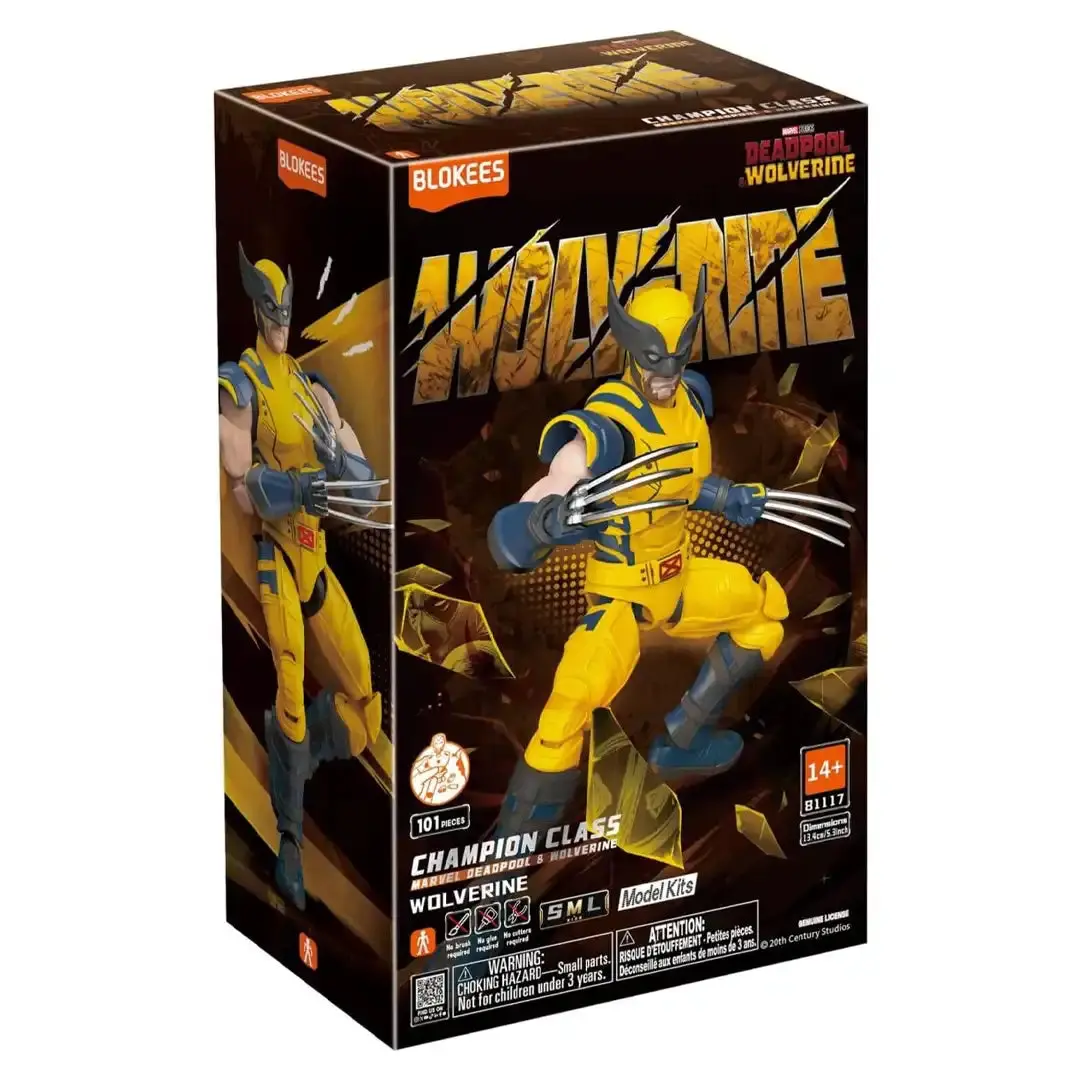 Blokees Marvel Infinity SAGA Champion Class Wolverine Model Kit, Collectible Model Figure, Premium Action Figure, Action Figures
