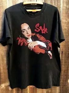 Sade 90s Retro style Unisex Black T shirt Men Women Unisex S-5XL