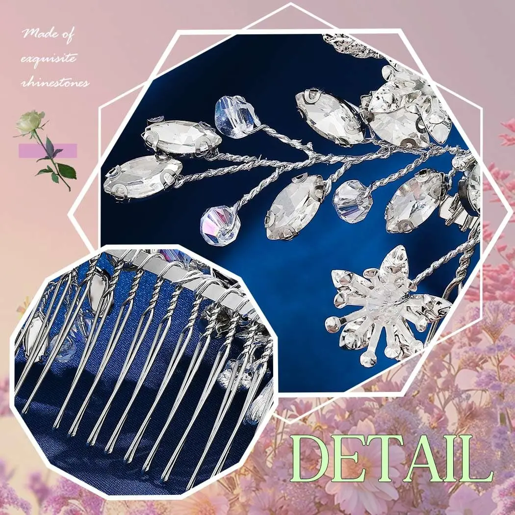 NWT brides & hairpins Crystal Hair Clip Prom/Wedding Hair Piece Accessories Amazon.com : Kercisbeauty Red Hair Pins for Women Wedding  main image 3