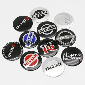 4 Piece Set 56mm Car Wheel Center Caps Tire Rim Covers Replacement Decorations Compatible with Nissan Nismo Gtr Juke Versa Almera Xterra Qashqai