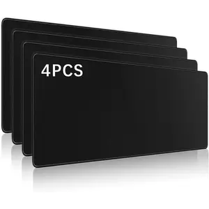4 count Large Gaming  Pad Black 31.5x11.8 in,Extended Desk Keyboard Pad with  Weave Cloth, Edges Stitched Gaming  Pad Pack for Office and  Use