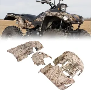 Front Rear Fender Compatible with 2005-2008 Yamaha Grizzly 400 500/Kodiak 400 450 Fenders Set 2005 2006 2007 2008 YFM400 YFM450 Carbon Fiber Color