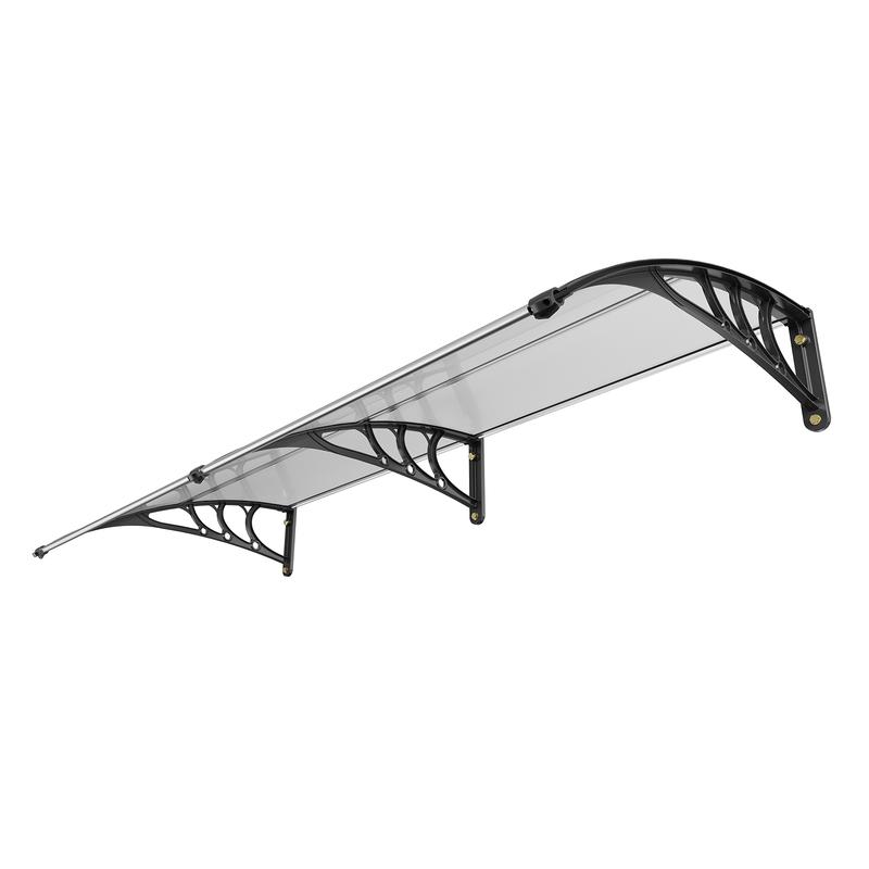VEVOR Window Door Awning Canopy 40" x 80", UPF 50+ Polycarbonate Entry Door Outdoor Window Awning Exterior, Front Door Overhang Awning for Sun Shutter, UV, Rain, Snow Protection, Hollow Sheet