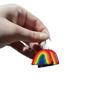 jackie winn small rainbow clay earrings