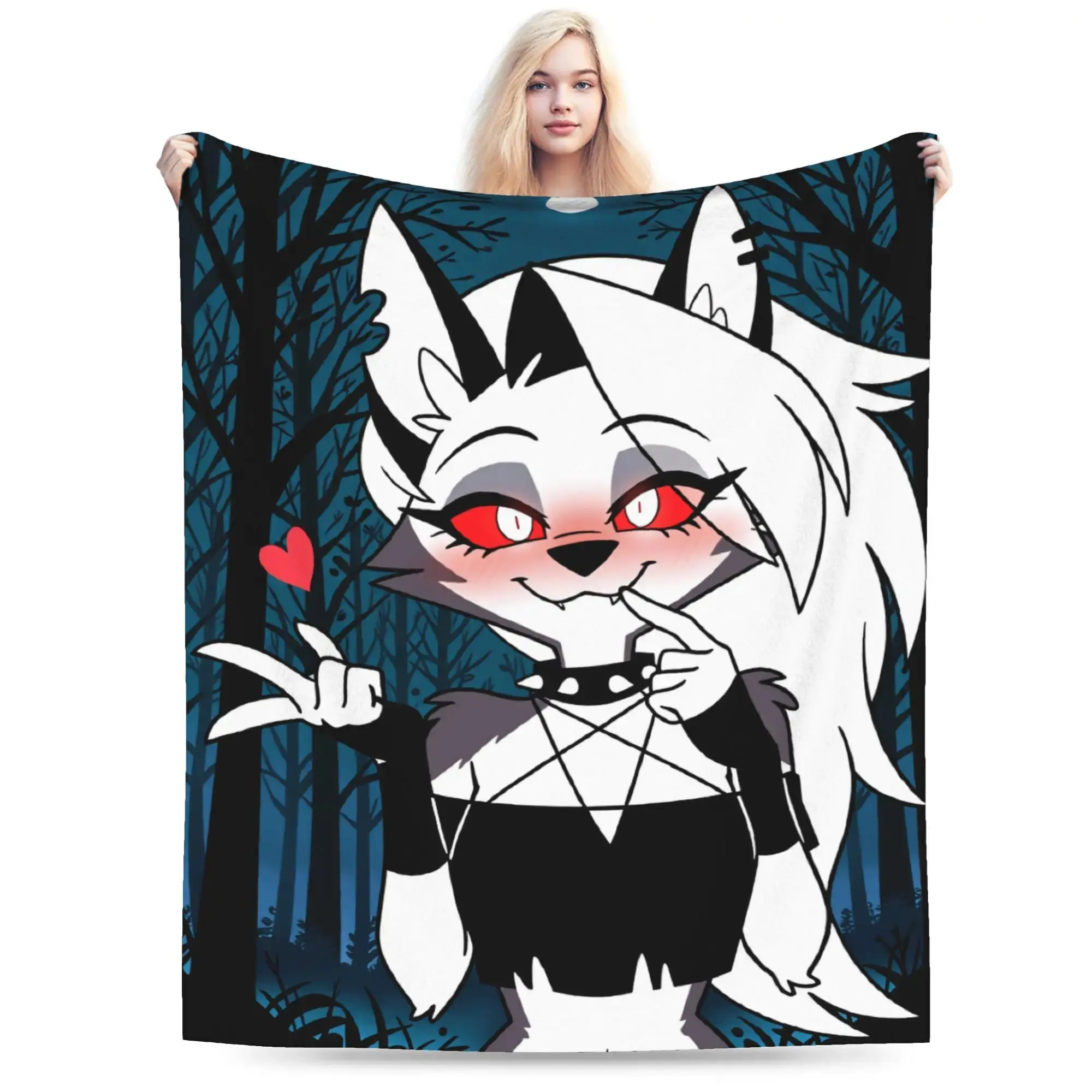 Sexy Loona Anime Plush Blankets Kids Adult Helluva Boss Flannel Throw Blanket For Living Room Warm Quality Bedspread Gift