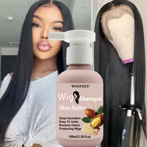 Wigs Care Shea Butter Wig Shampoo Deep Hydration Easy To Untie Remove Odors Protecting Wigs Cleanses Gently, Locks in Moisture, Fights Dryness. Safe for All Wig and Color-treated Wigs, Sleek All Day.