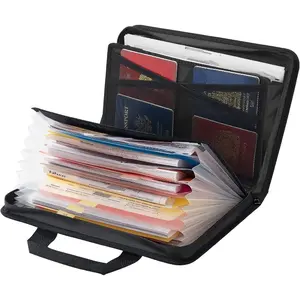 VEVOR Fireproof Document Bag, 1832 Heat Insulated Fireproof Waterproof Bag with Lock, Portable File Storage Security Organizer Home Office Travel Use, for Passports, Important Documents FilesVEVOR Super Brand Day