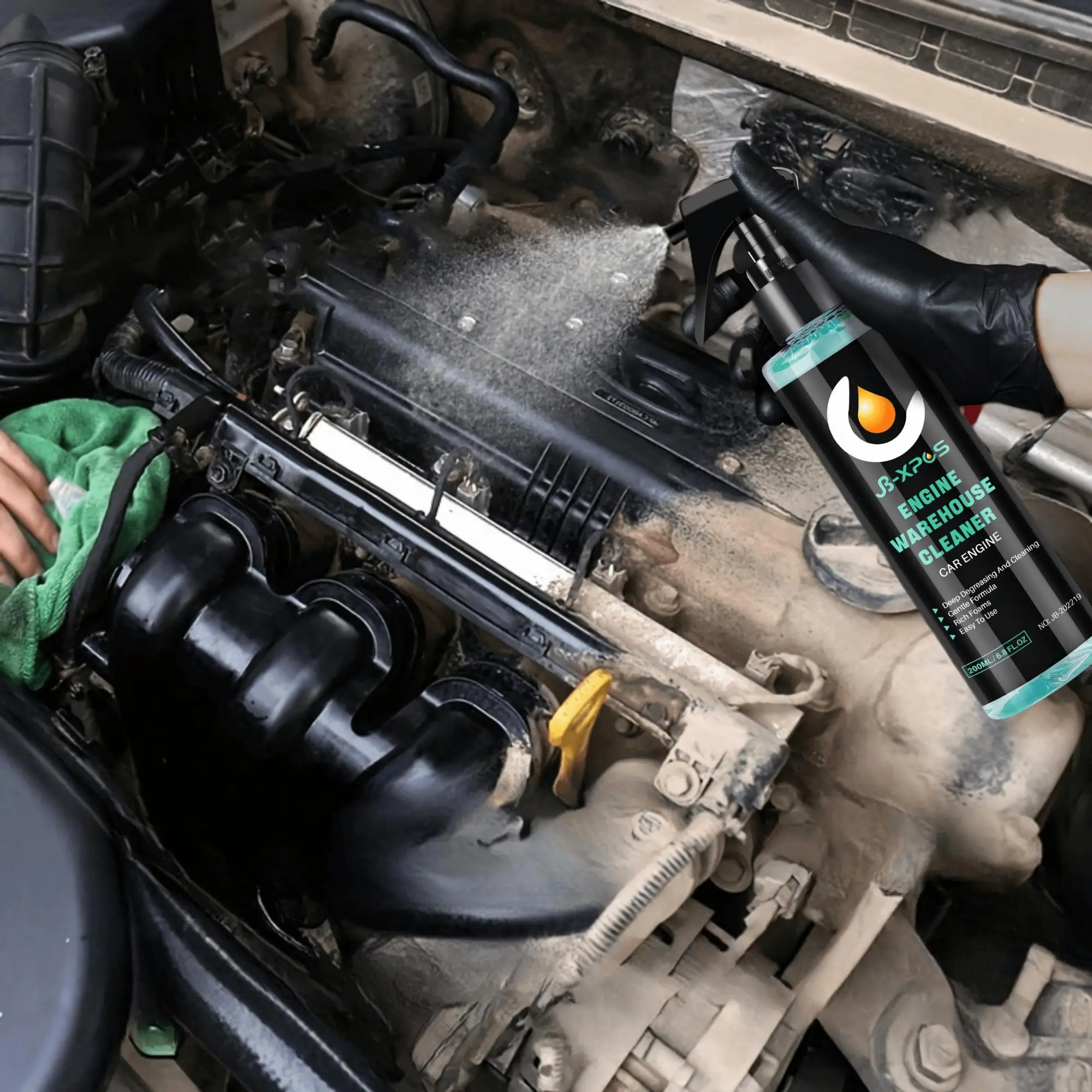 Engine Care Concentrated Liquid, 2 Counts Car Engine Cleaning Concentrate, Universal Car Engine Cleaning Liquid, Suitable for Car Truck Motorcycle, Ca