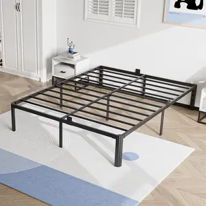 XUKIL Bed Frame 14Inch Queen Size-3500 LBS Support,  No Box Spring Needed, queen size storage, Easy Assembly,Apartment/Bedroom/Rental Unit/Furniture Bedframe