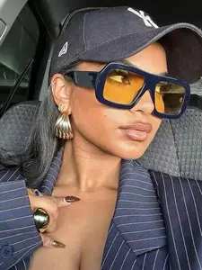 Square Fashion Eyeglasses Frame, Vintage Unisex Sunglasses, Casual Daily Wear, Street Style, Vacation Travel, Beach Leisure Accessory, Fashionable Sunglasses, Trendy Styling Sunglasses, Modern Trendy Sunglasses