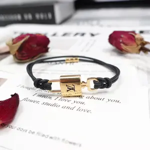 Pre-owned Louis Vuitton Gold Tone Black&Gold Nylon Bracelet T10281047