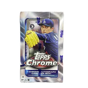 Hobby 2025 MLB Topps Chrome Sports Trading Cards Box - 1 Chrome Autograph Card Per Box - Sports Card Packs - Trade Card Box