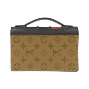 Pre-owned Louis Vuitton Canvas Small Leather Goods LV Book Wallet On Chain Monogram Reverse Wallet
