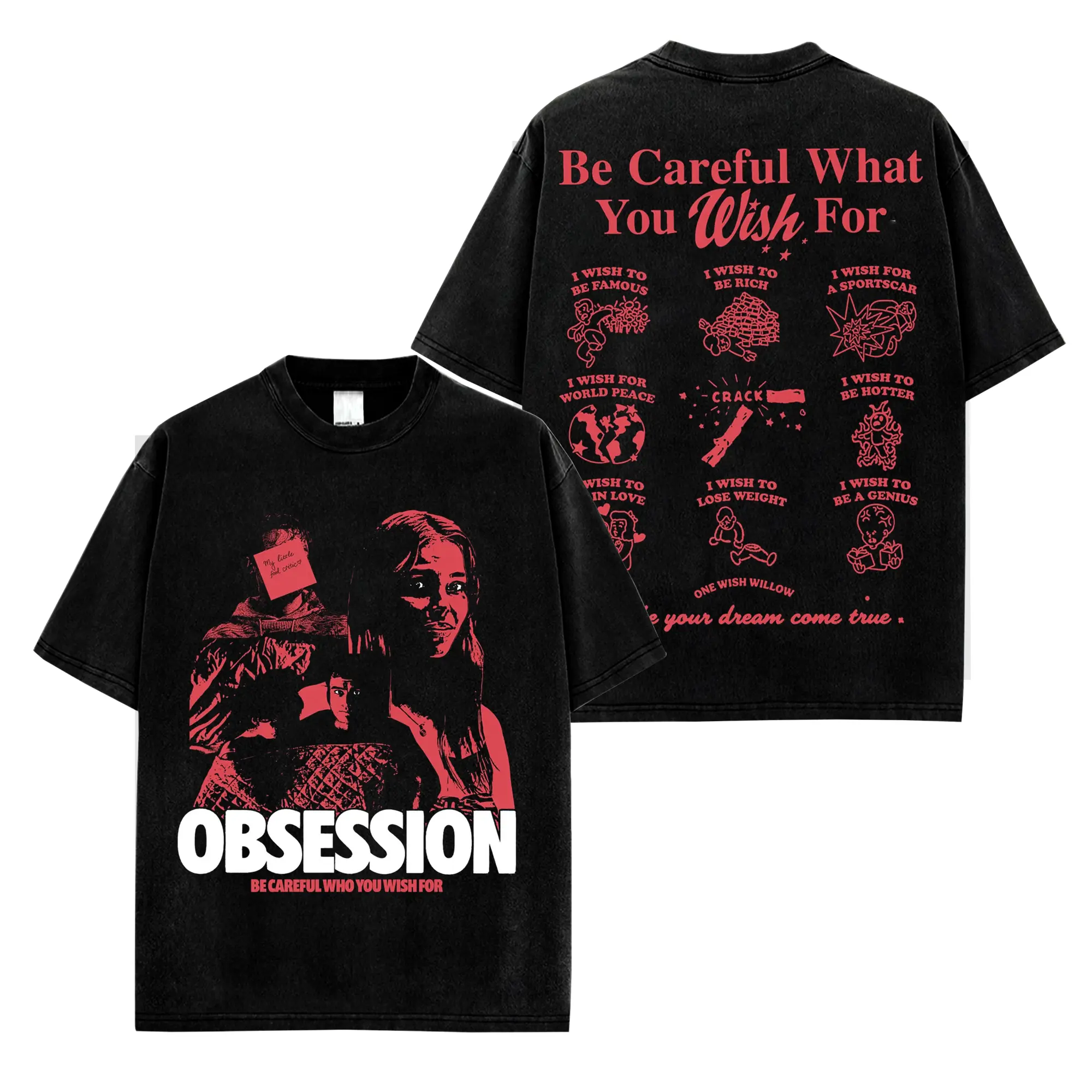 Obsession 2026 Shirt, Horror Movie Graphic Tee, Gothic Thriller T-Shirt, One Wish Willow Fan Apparel, Vintage Oversized Y2K Streetwear Gift
