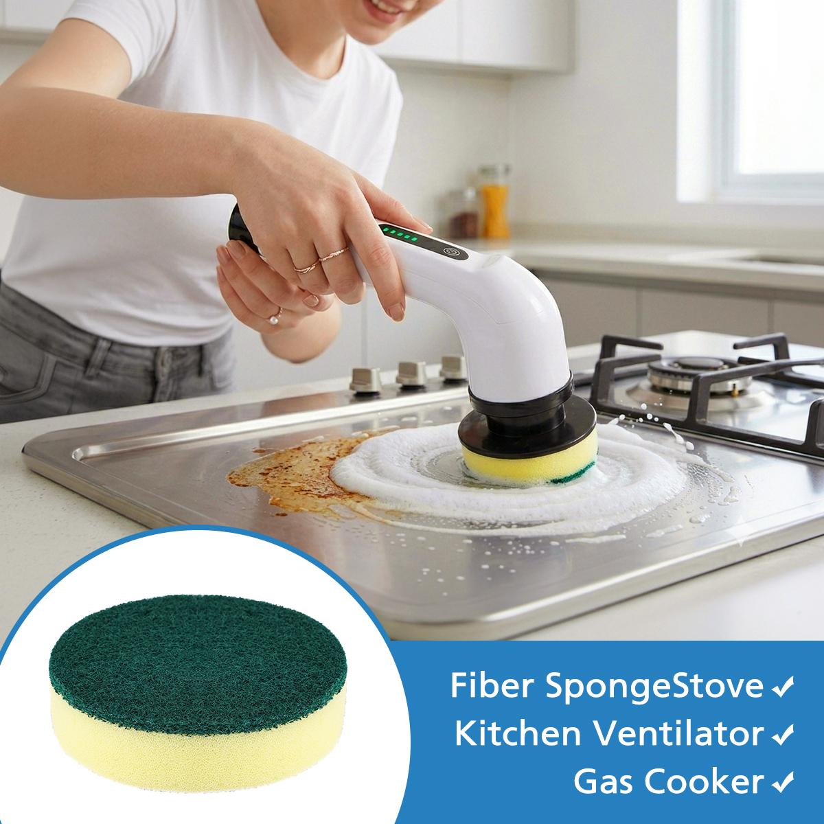 2026 New Electric Spin Scrubber — Cordless Design, IPX7 Waterproof Rating, Multi-Surface Versatility; Ultra-Long Battery Life, Adjustable Speed, Extendable Handle; A Multifunctional Cleaning Kit Designed Specifically for Bathrooms and Kitchens.