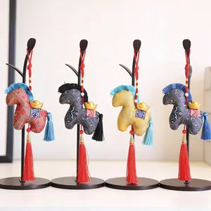 2026 Year of the Horse Plush Pendant Charm, New Year Gift Car Ornament, 2026 Zodiac Horse Doll, Company Annual Meeting Gift, Cute Car Accessories